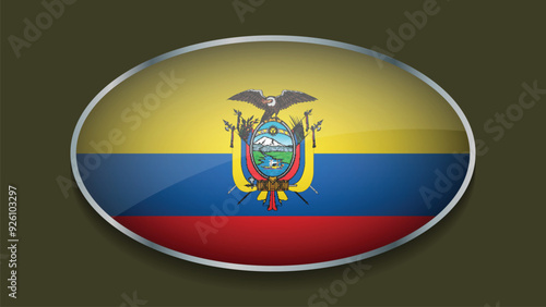 Free Download Eclipse Shape of ECUADOR Flag with Original color - GFXLoad