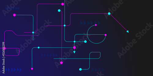 Abstract Global communication. Digital connection with connecting dots and lines. Networking and big data visualization concept background.