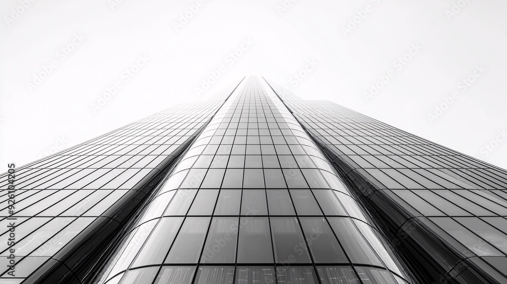 Fototapeta premium Futuristic Skyscraper Showcasing Ultra Modern Architecture with Sleek Glass and Steel Desi