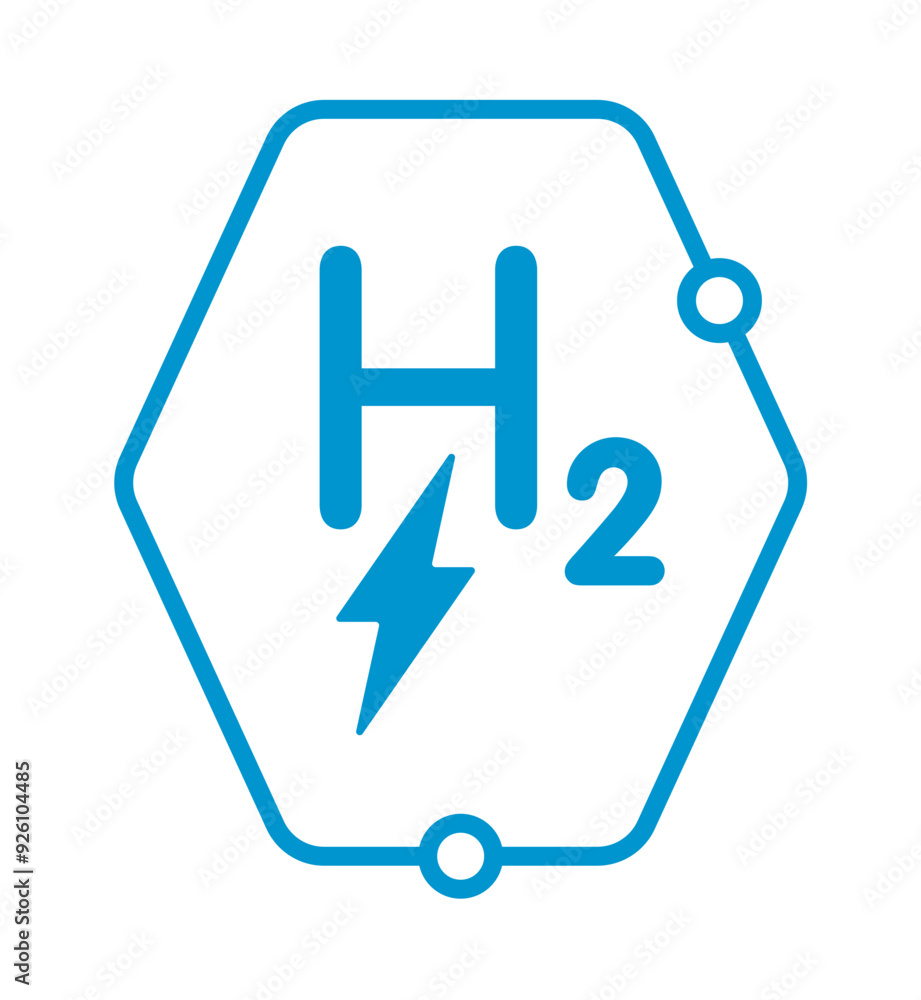 H2 hydrogen and lightning symbol concept. hydrogen energy logo H2 hydrogen and lightning symbol concept. hydrogen energy logo