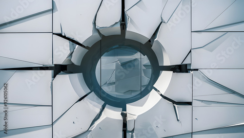 Shattered Wall with Circular Hole