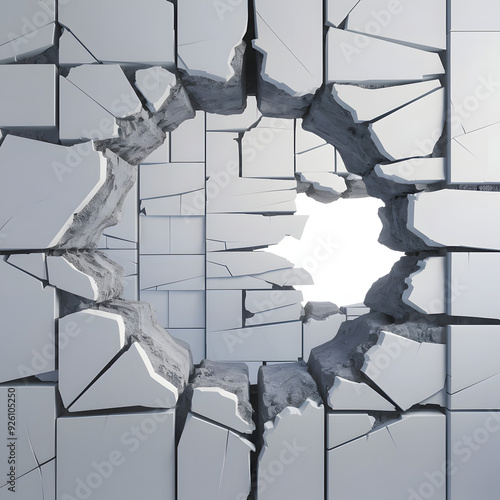 Shattered Wall with Circular Hole