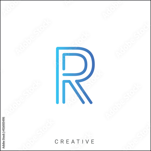 R Creative Latter Logo Design. By Custom Branding Logo. Creative Logo Design. Logo Template. Vector illustration. Modern Design. Monogram Design