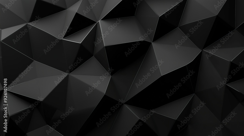 Abstract dark geometric pattern with 3D polygonal shapes creating a modern and edgy visual effect. Abstract dark geometric pattern with 3D polygonal shapes creating a modern and edgy visual effect.
