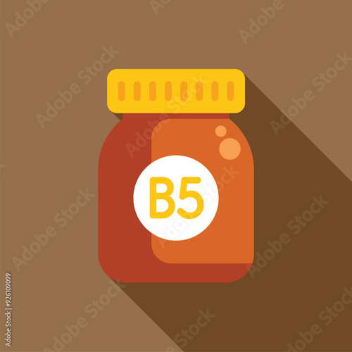 Vibrant orange bottle containing vitamin b5, highlighting the importance of this essential nutrient