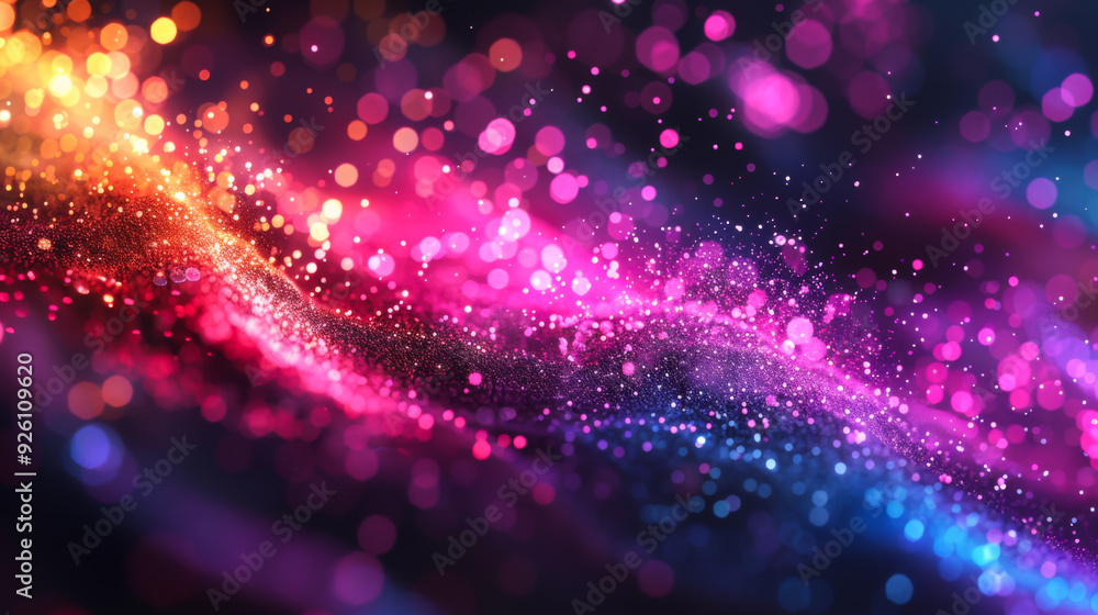 Obraz premium A colorful swirl of light and dark blue, purple, and pink. The colors are bright and vibrant, creating a sense of energy and excitement. The image is abstract and dynamic, with the colors blending.
