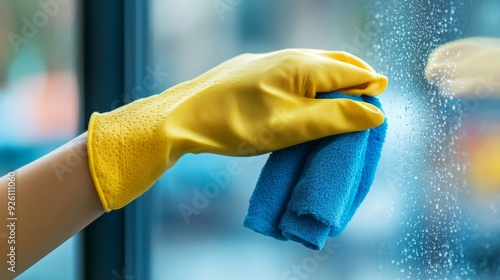 Wallpaper Mural Cleaning Window with Blue Torontodigital.ca