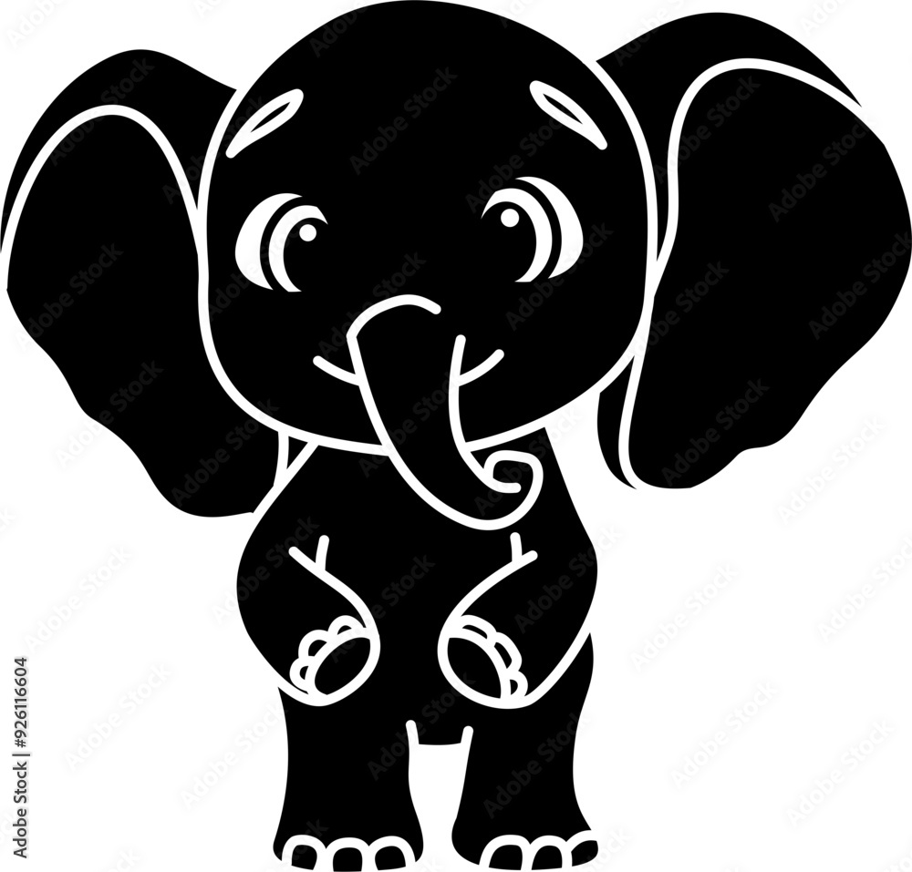 Fototapeta premium Elephant cartoon vector illustration
