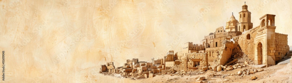Ancient Sands of Time: A majestic cityscape carved in sandstone, whispering tales of bygone eras and forgotten civilizations. Ancient Sands of Time: A majestic cityscape carved in sandstone, whispering tales of bygone eras and forgotten civilizations.