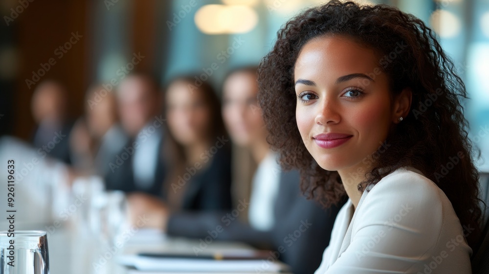 Confident Businesswoman at a Confident Businesswoman at a