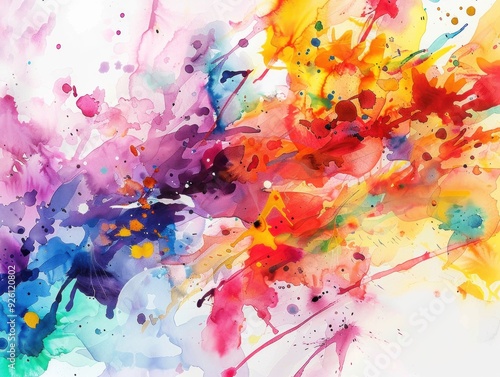 Vibrant Watercolor Splash: Abstract Art Wallpaper