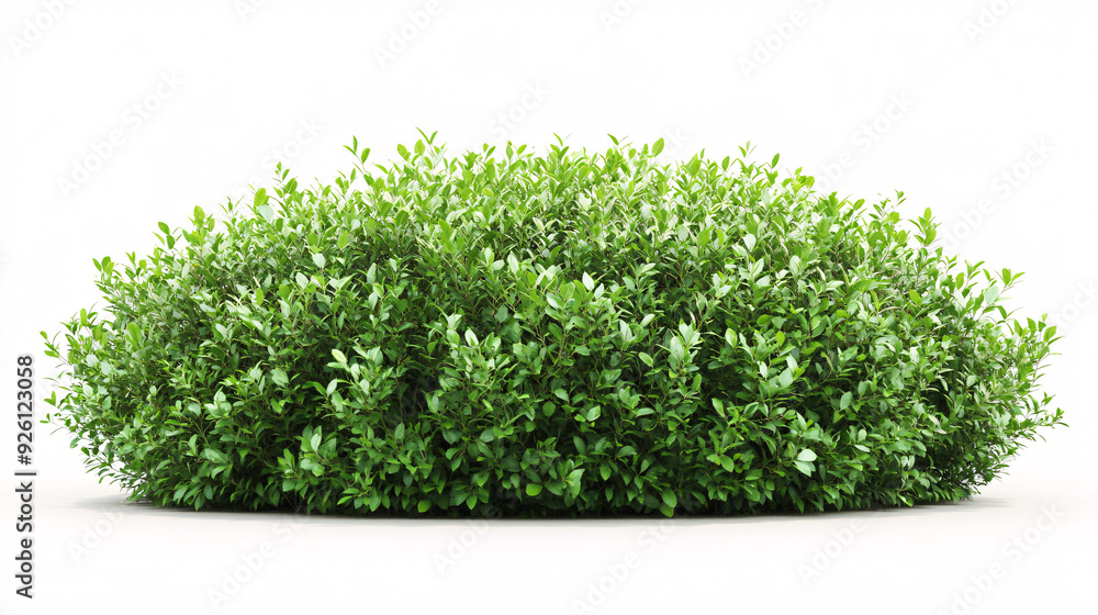 Lush Green Bush Isolated on White Background Lush Green Bush Isolated on White Background