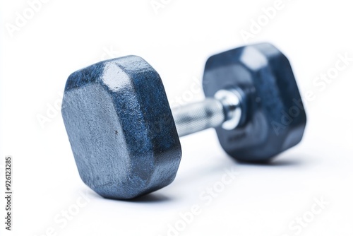 Adjustable dumbbell isolated on white background for fitness training