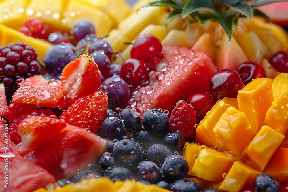 a close up of a variety of fruits a close up of a variety of fruits