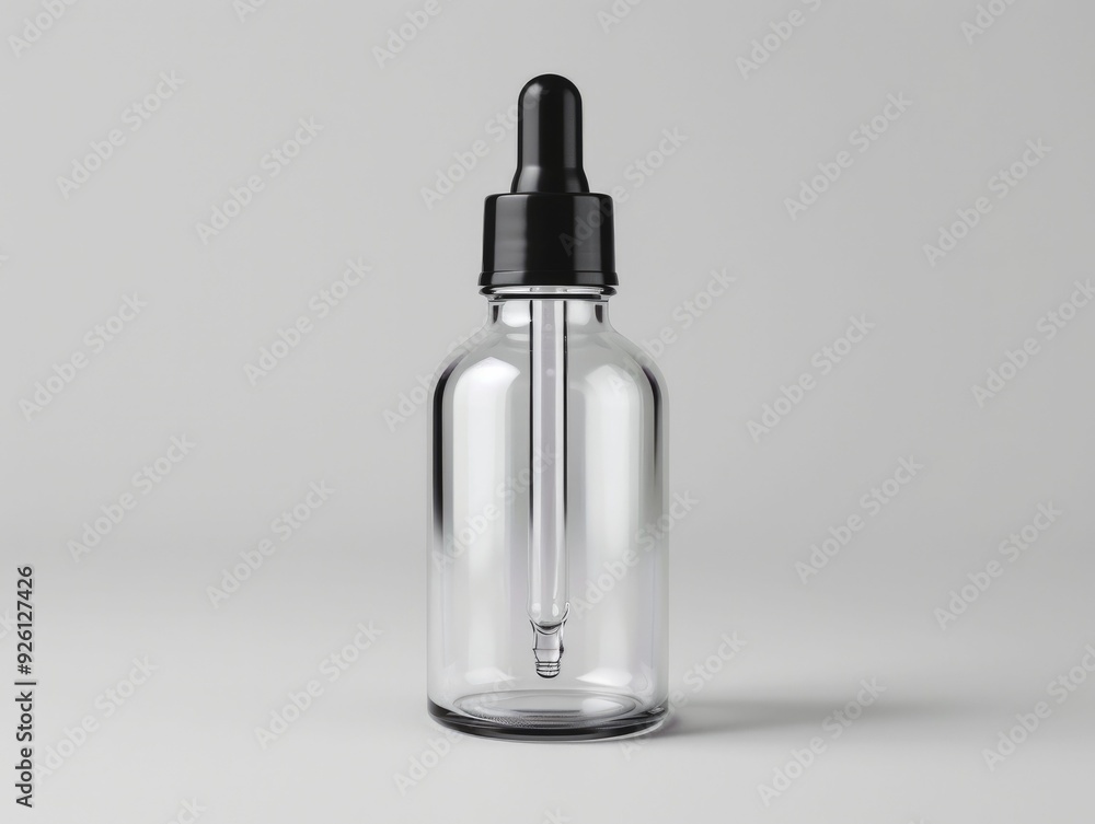A bottle with a dropper, showcased in a minimalist setting, highlighting the elegant design and practicality for cosmetic or pharmaceutical products. A bottle with a dropper, showcased in a minimalist setting, highlighting the elegant design and practicality for cosmetic or pharmaceutical products.