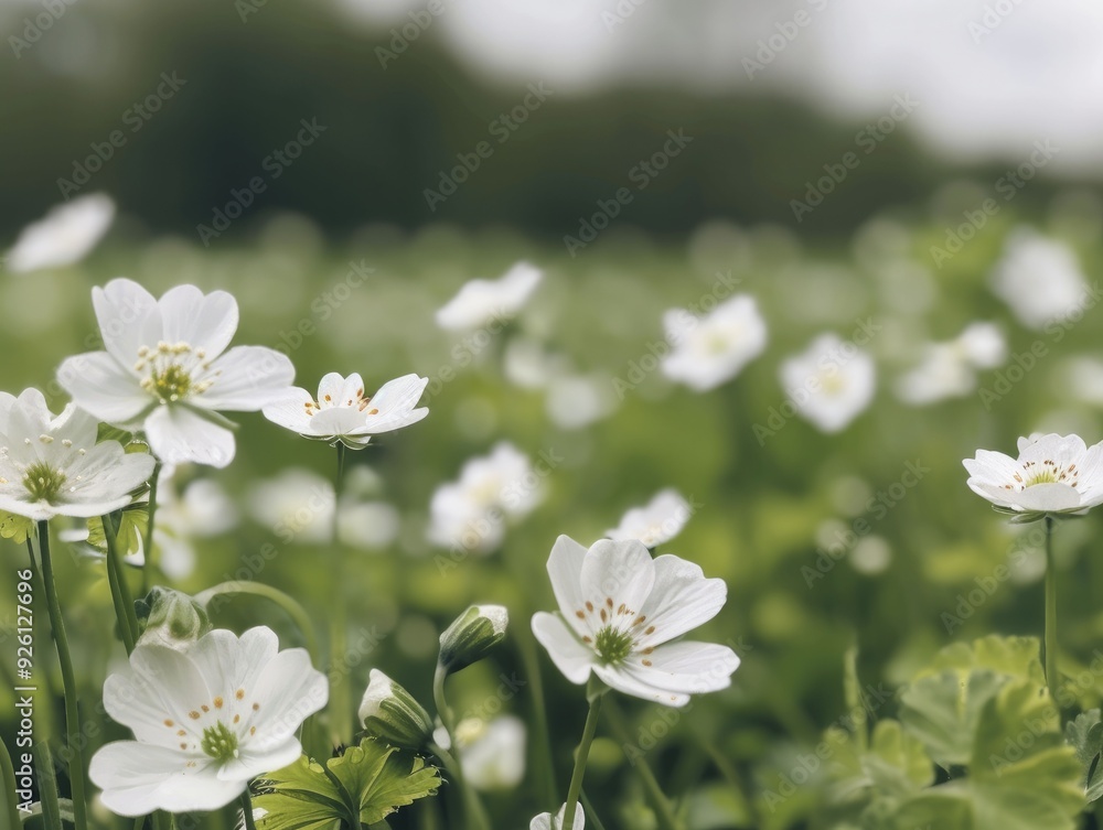 A field blanketed in spring blooms, adorned with soft petals and vibrant green sprouts, heralds the rebirth and freshness of the season. A field blanketed in spring blooms, adorned with soft petals and vibrant green sprouts, heralds the rebirth and freshness of the season.