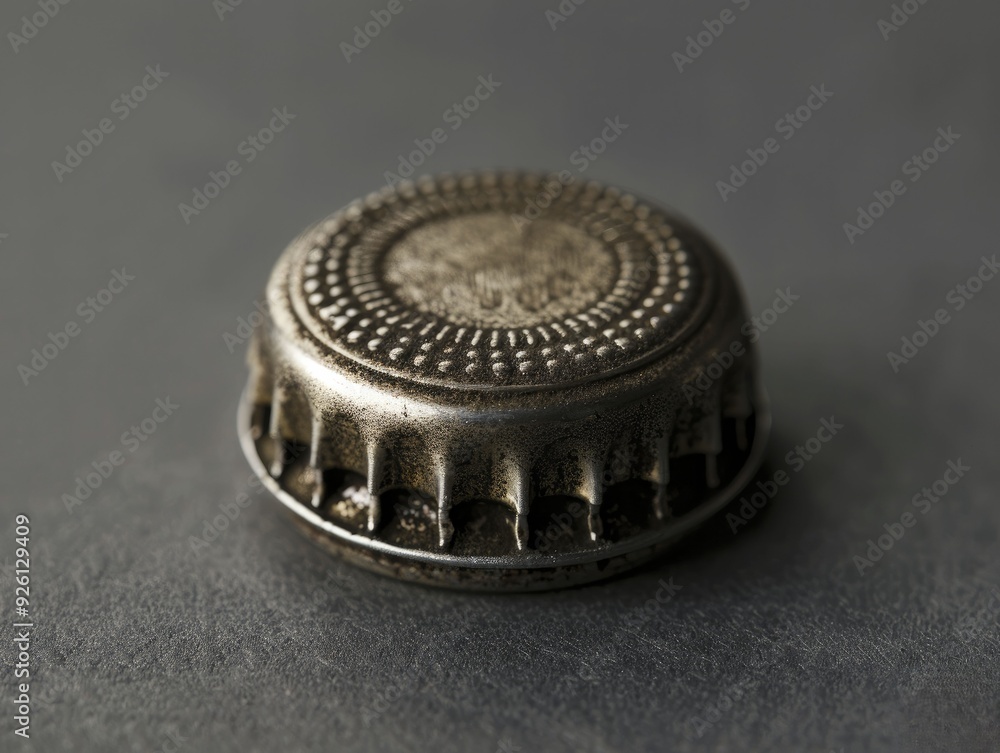 The bottle cap features elaborate designs and a sleek finish, highlighting the artistry and meticulous care involved in its creation. The bottle cap features elaborate designs and a sleek finish, highlighting the artistry and meticulous care involved in its creation.