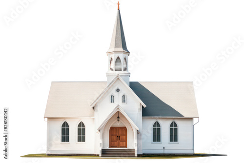 chapel in the country isolated on transparent background, png file