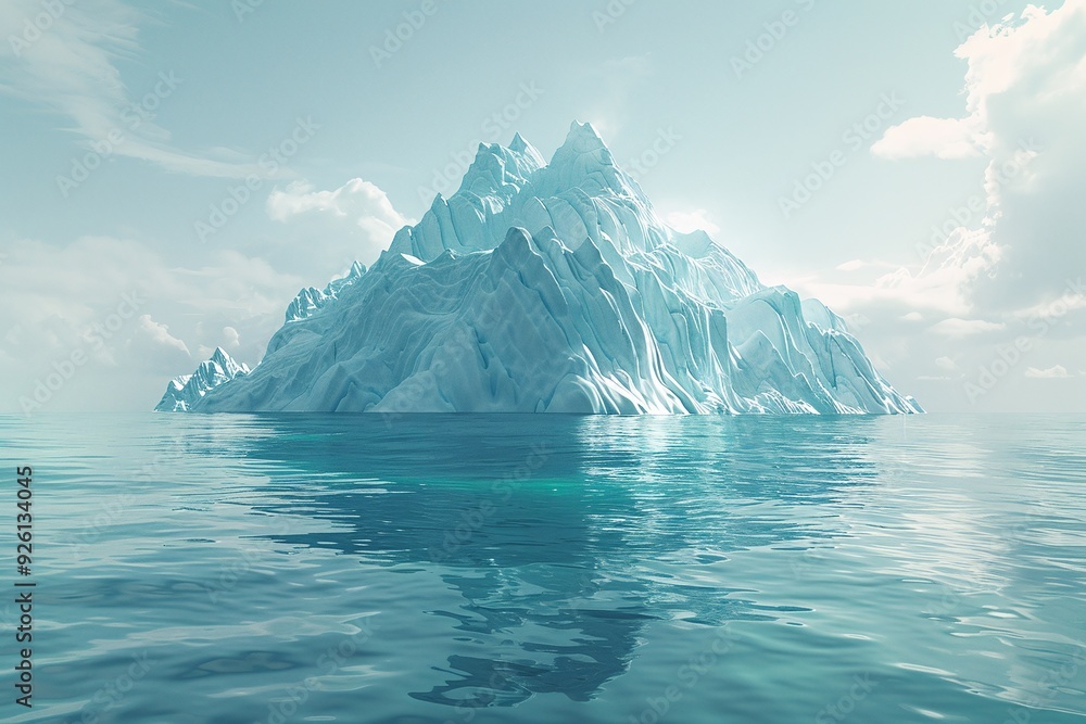 ai generative iceberg in the middle of the sea ai generative iceberg in the middle of the sea
