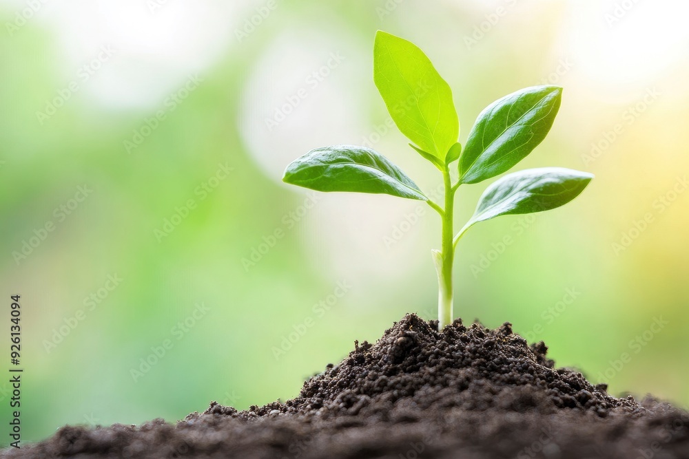 Plant growth on coin on white background business start idea and business building to success with generative ai Plant growth on coin on white background business start idea and business building to success with generative ai