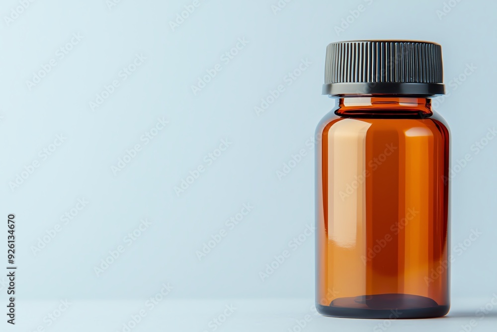 Close-up of a multivitamin bottle with a focus on immune health, clean and clear background Close-up of a multivitamin bottle with a focus on immune health, clean and clear background