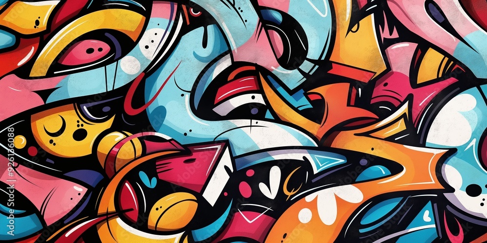 Vibrant Abstract Mural in Urban Setting created by ai Vibrant Abstract Mural in Urban Setting created by ai