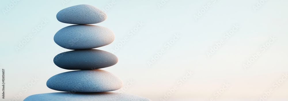 A pile of smooth, round rocks on the beach A pile of smooth, round rocks on the beach