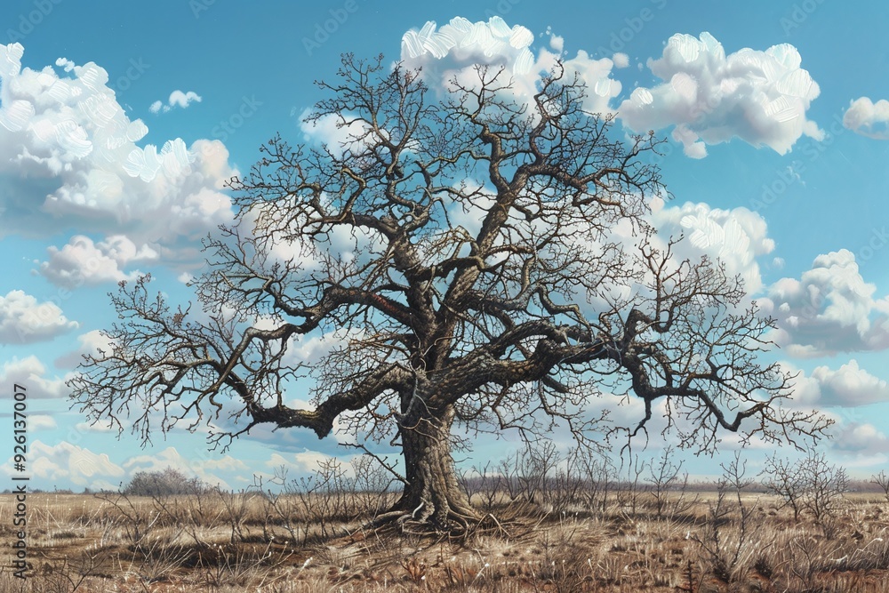 ai generative painting of dead trees in wasteland ai generative painting of dead trees in wasteland