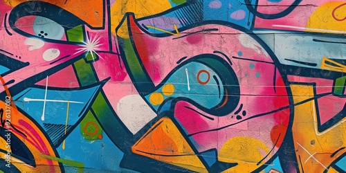 Wallpaper Mural Vibrant Abstract Mural in Urban Setting created by ai Torontodigital.ca