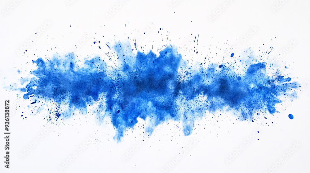 Obraz premium Abstract Blue Watercolor Splash