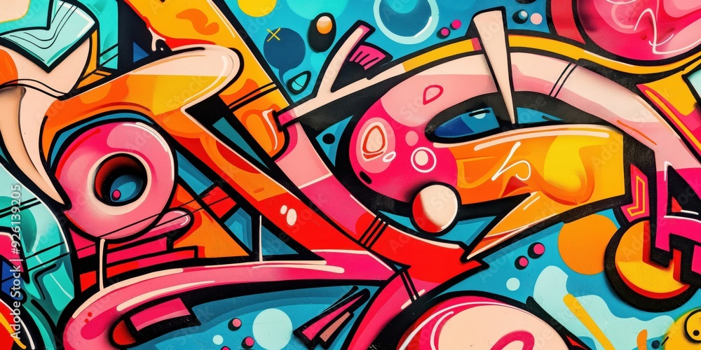 Vibrant Abstract Mural in Urban Setting created by ai Vibrant Abstract Mural in Urban Setting created by ai