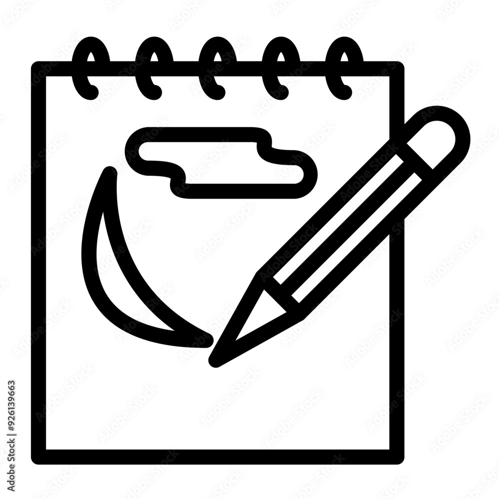 Sketching vector icon style