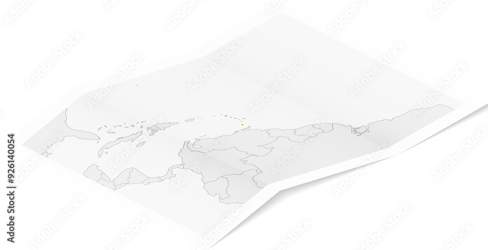 Isometric Map of Grenada with Flag Isometric Map of Grenada with Flag