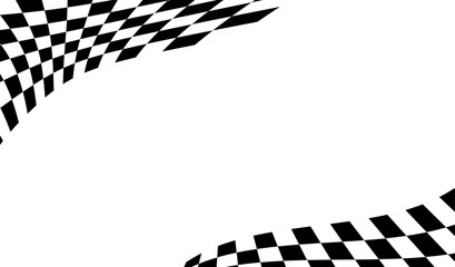 Ingelijste posters Formule 1 Geblokte finishvlag in beweging  © Alano Design