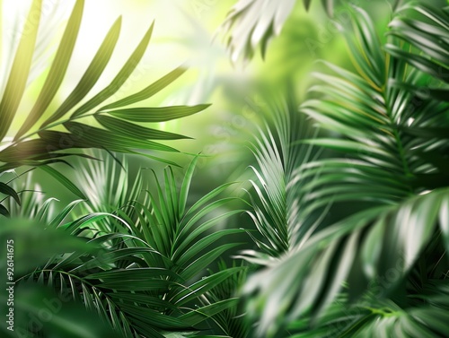 Serene Palm Leaves with Gentle Shadows Wallpaper