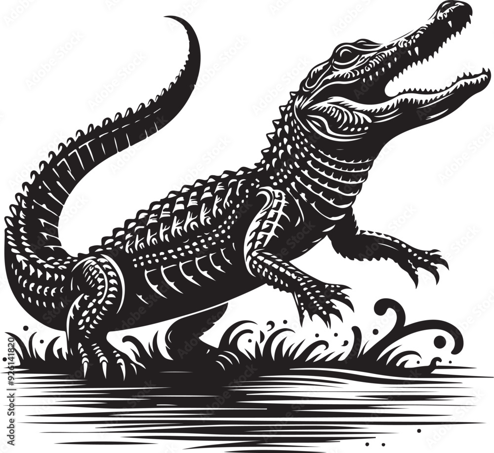 alligator vector design clipart flat style artwork alligator vector design clipart flat style artwork