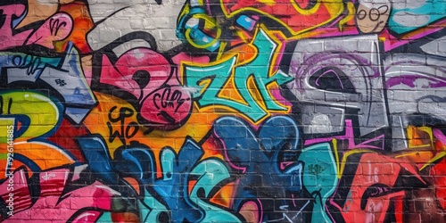 Wallpaper Mural Vibrant Abstract Mural in Urban Setting created by ai Torontodigital.ca