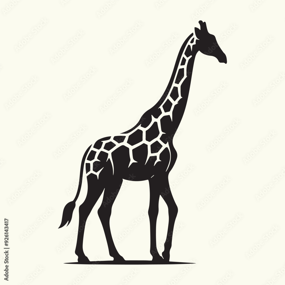 Animal giraffe silhouette vector illustration Animal giraffe silhouette vector illustration