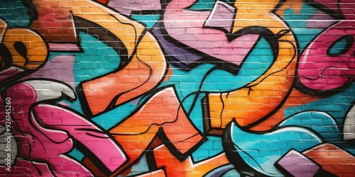 Wallpaper Mural Vibrant Abstract Mural in Urban Setting created by ai Torontodigital.ca