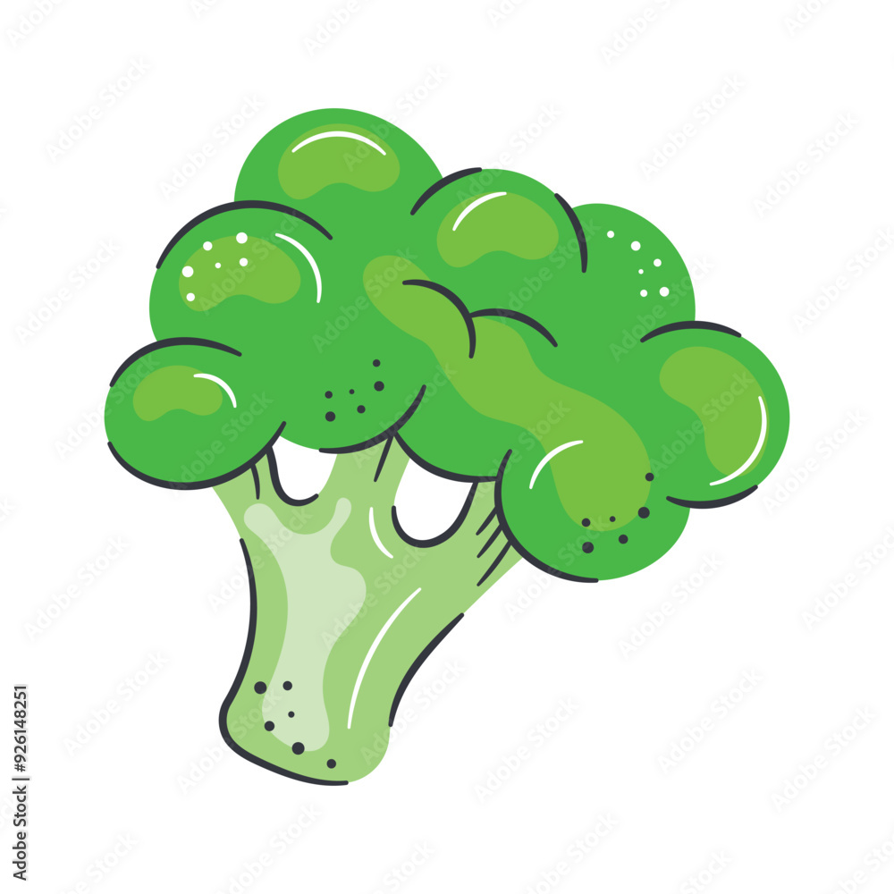 Broccoli vector design, isolated on white background, iron rich vegetable Broccoli vector design, isolated on white background, iron rich vegetable