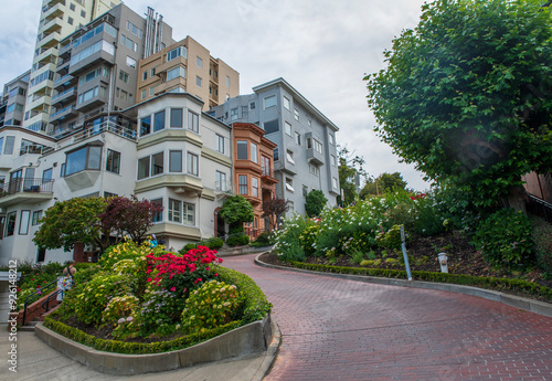 Famous Lombard Street in San Francisco United States