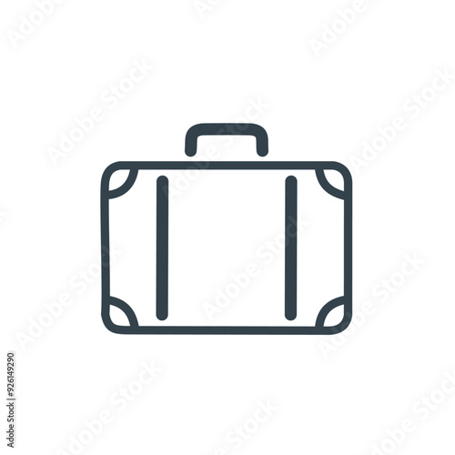travel suitcase isolated on white