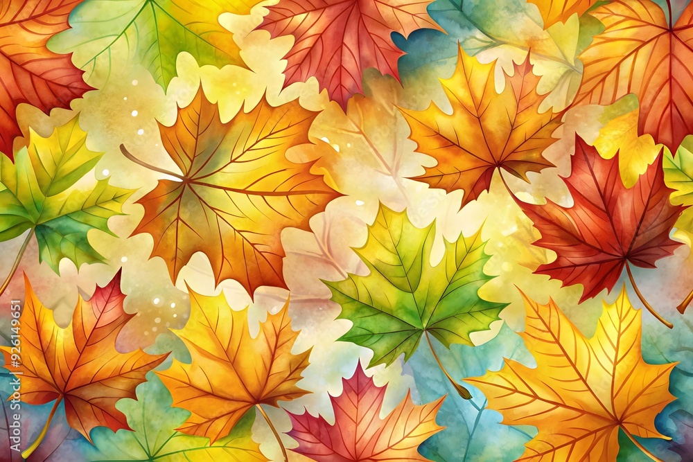 Autumnal background with falling maple leaves
Autumnal background with falling maple leaves