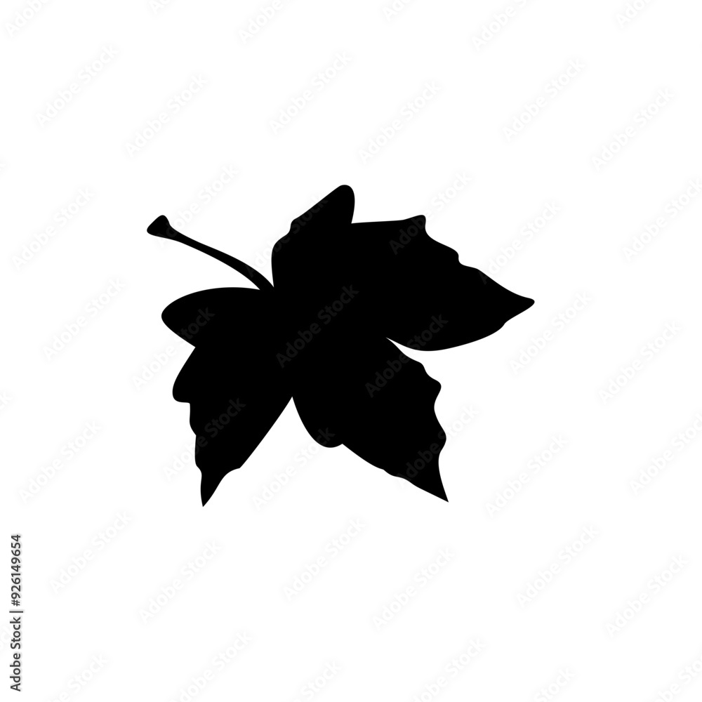 leaf silhouettes on the white background vector illustration leaf silhouettes on the white background vector illustration