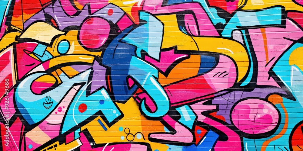 Vibrant Abstract Mural in Urban Setting created by ai Vibrant Abstract Mural in Urban Setting created by ai