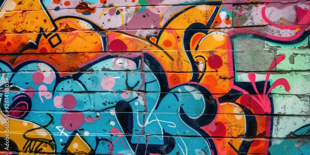 Vibrant Abstract Mural in Urban Setting created by ai Vibrant Abstract Mural in Urban Setting created by ai
