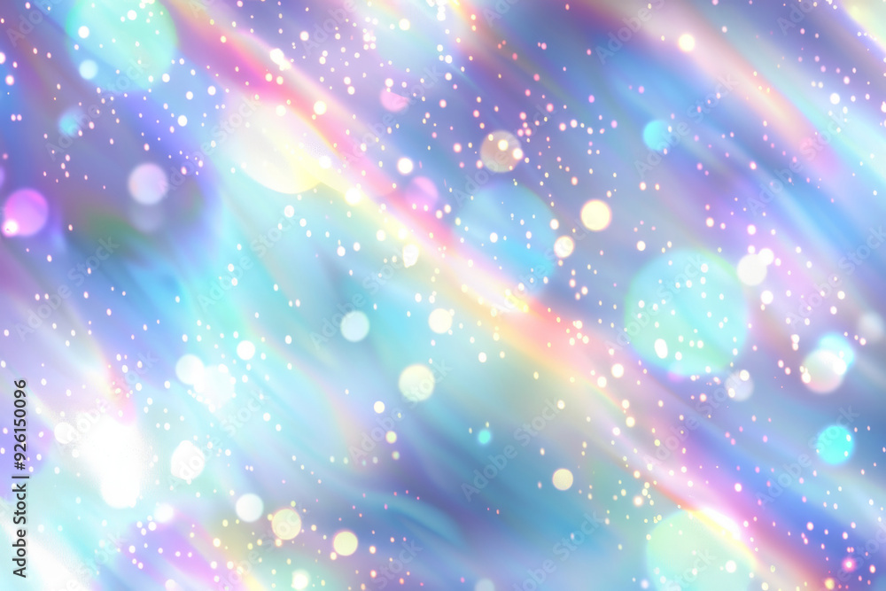 Iridescent background, rainbow bokeh light beams, holographic prism effect Iridescent background, rainbow bokeh light beams, holographic prism effect