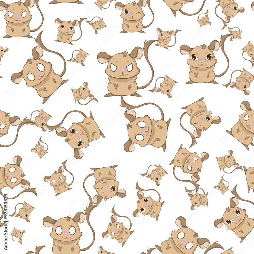 Expressive Gerbil Cartoon Repeat Pattern Desing Expressive Gerbil Cartoon Repeat Pattern Desing