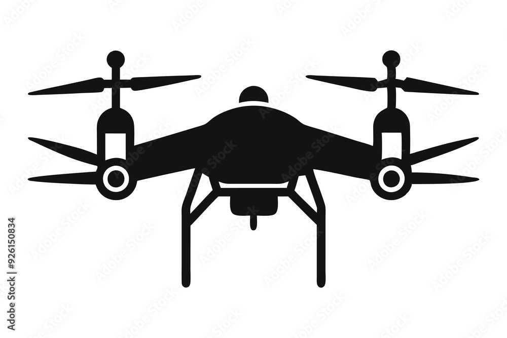 drone silhouette vector illustration drone silhouette vector illustration