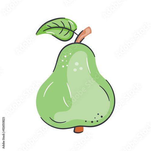 An amazing icon of pear, healthy and organic food